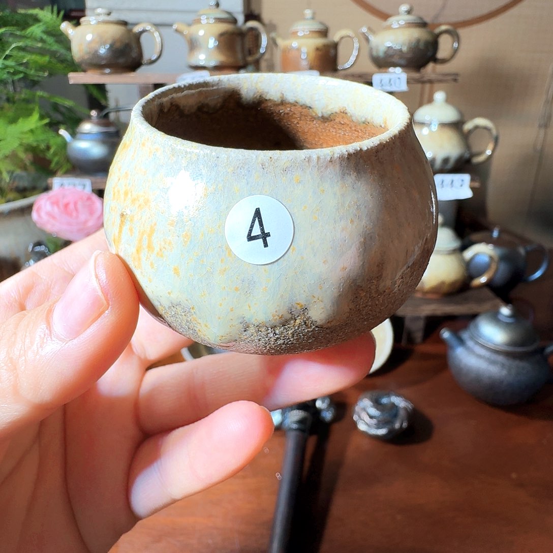 建水紫陶紫白泥柴烧杯微瑕