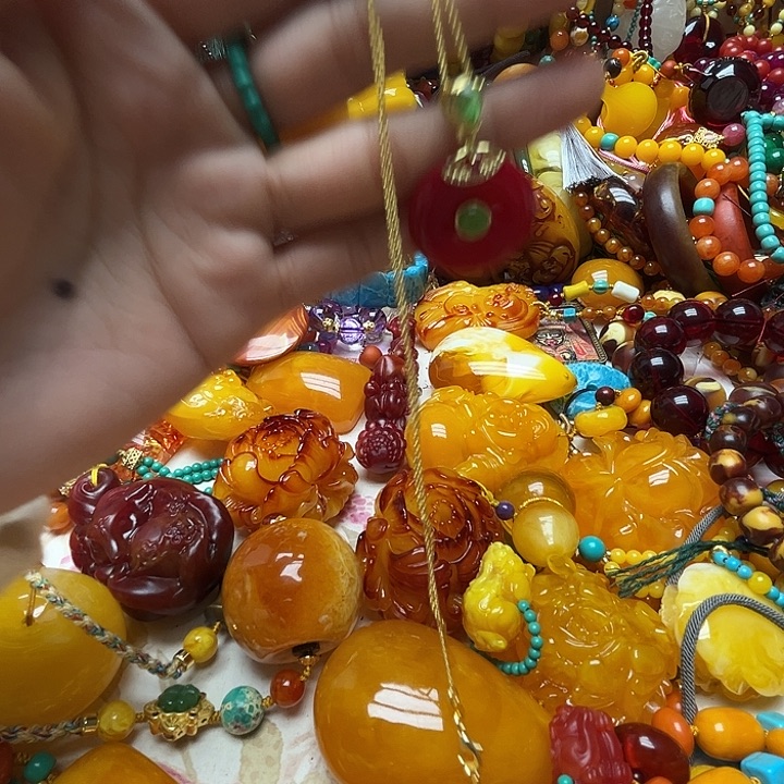 树脂制品2854平安扣月胆