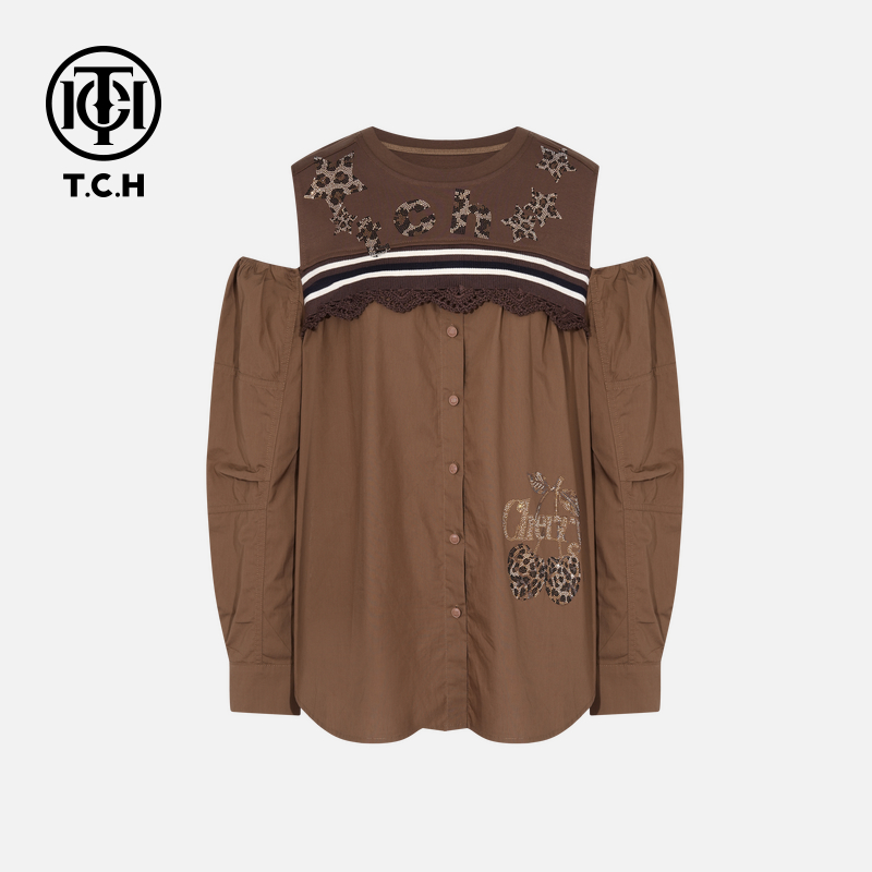 TCH私服烫钻工艺新时尚淑女百搭新潮流卫衣女T75C11E1005轻奢tch