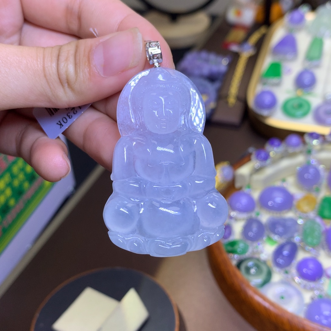 翡翠颈饰18K金镶嵌翡翠