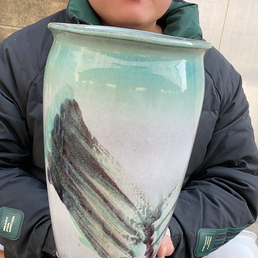 紫砂花盆瑕疵口20高31