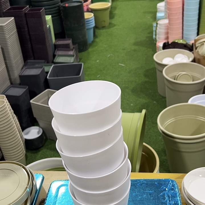 一体盆直口12.5高12.5白色6只