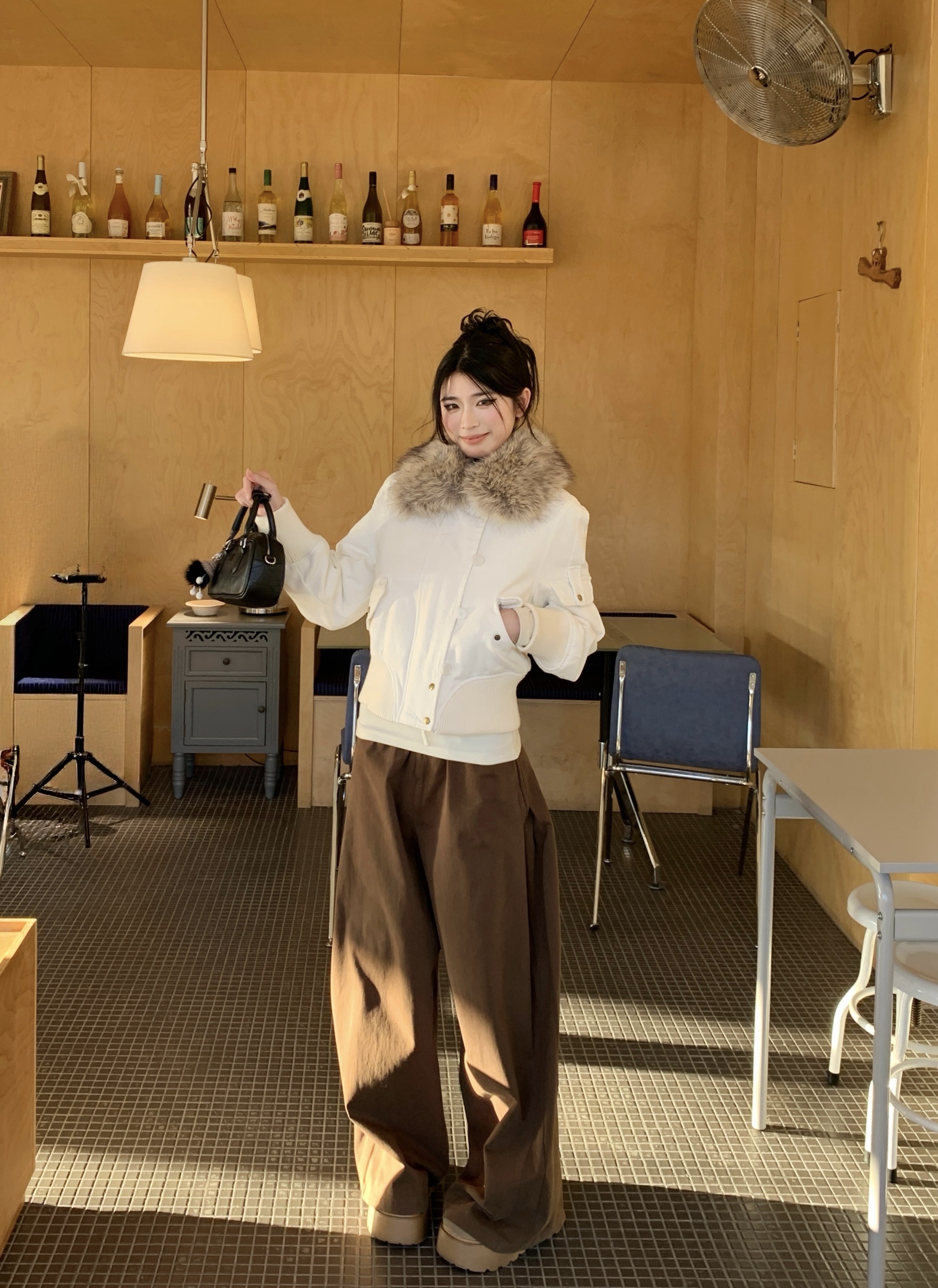 （毛绒领！）重工高质感百搭工装风短外套女冬季~超保暖