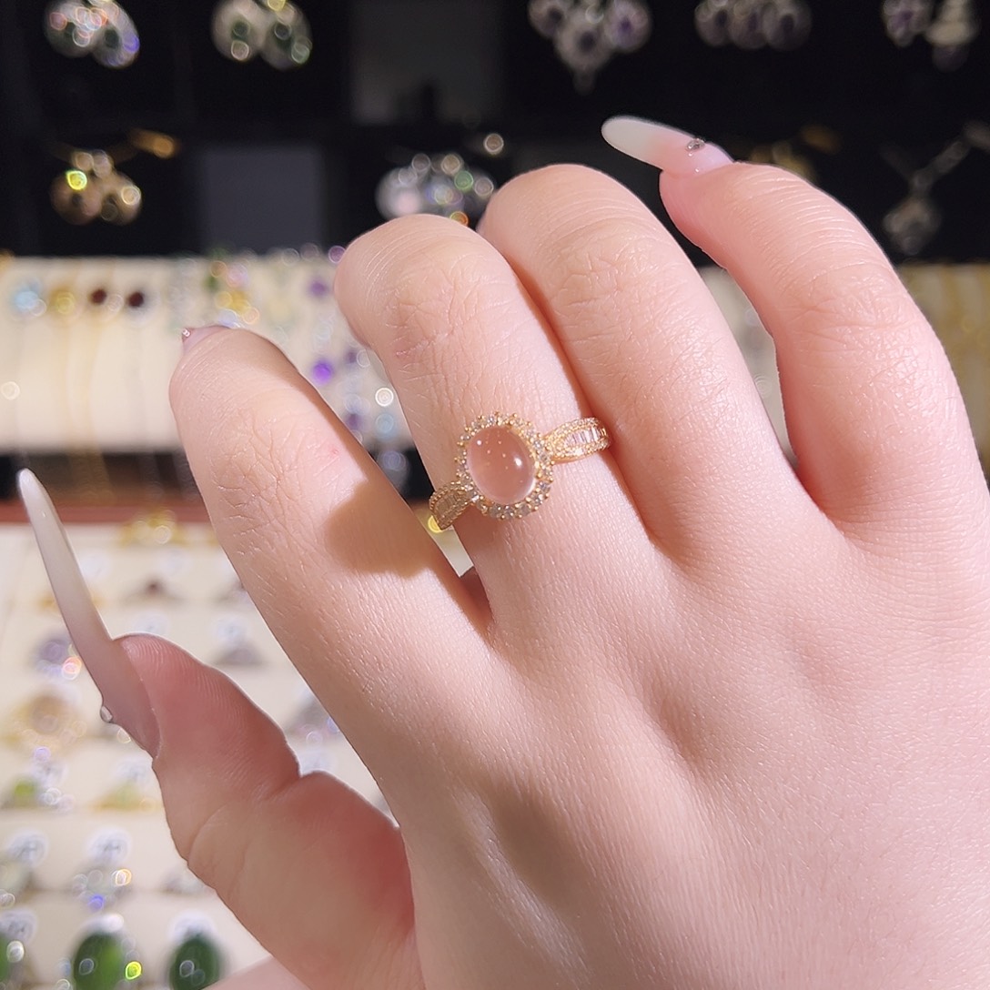 凤***槃水晶银S925镶嵌戒指