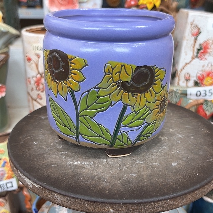 紫砂花盆粗陶材质多肉花盆
