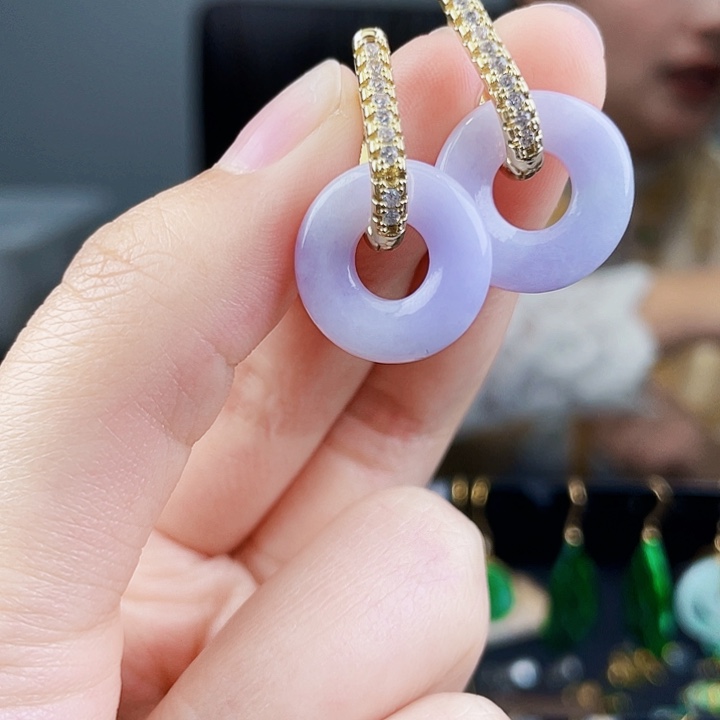 翡翠耳饰未镶嵌饰品