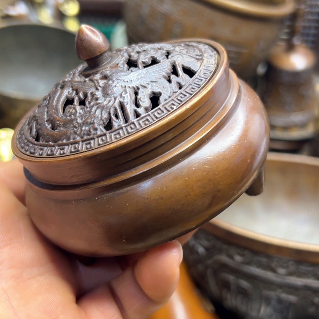 铜摆件欢迎欢迎你