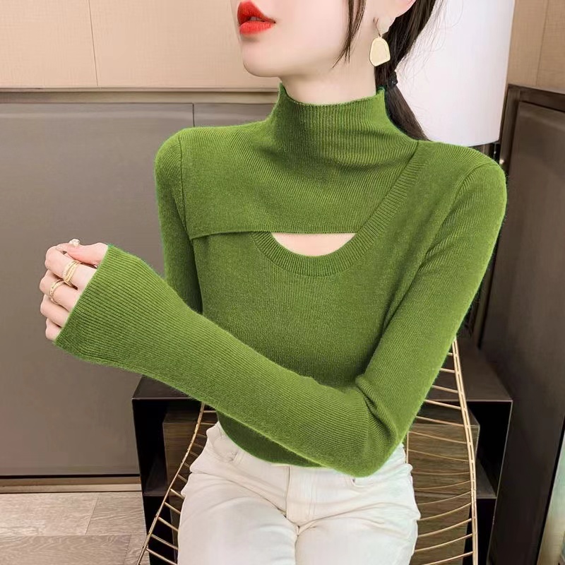编码（A201~A399）圆领显瘦毛针织衫软糯休闲女毛衣宽松毛衫长袖