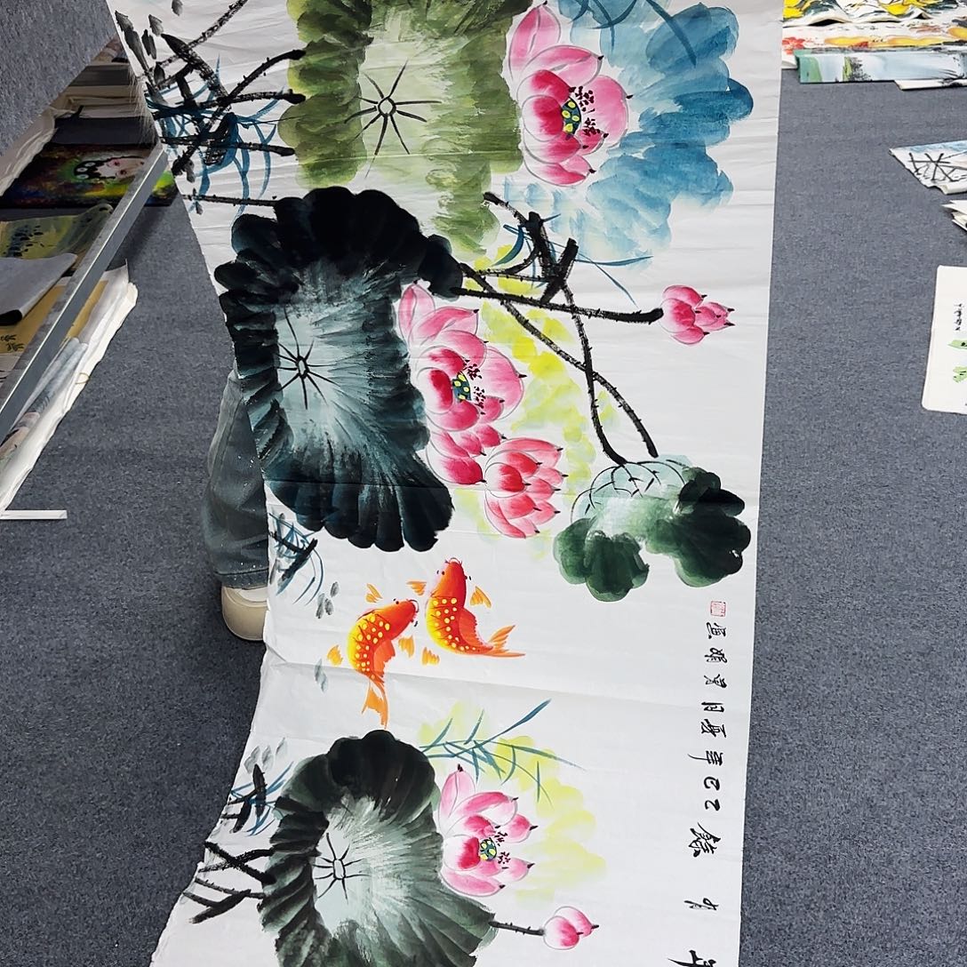 国画作品小姐姐放漏中