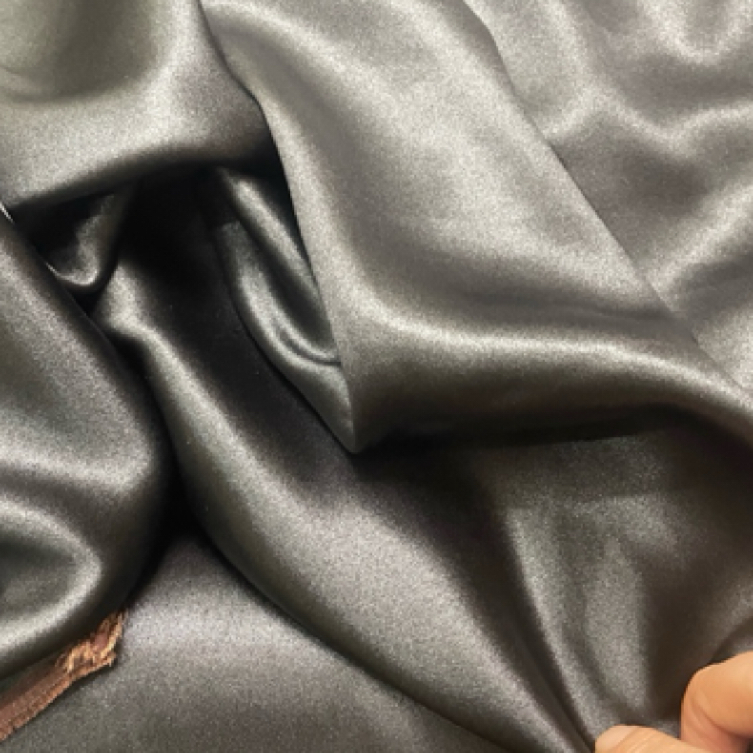 50-70足姆米110-114幅宽黑咖本布桑蚕丝皮子香云纱半米价