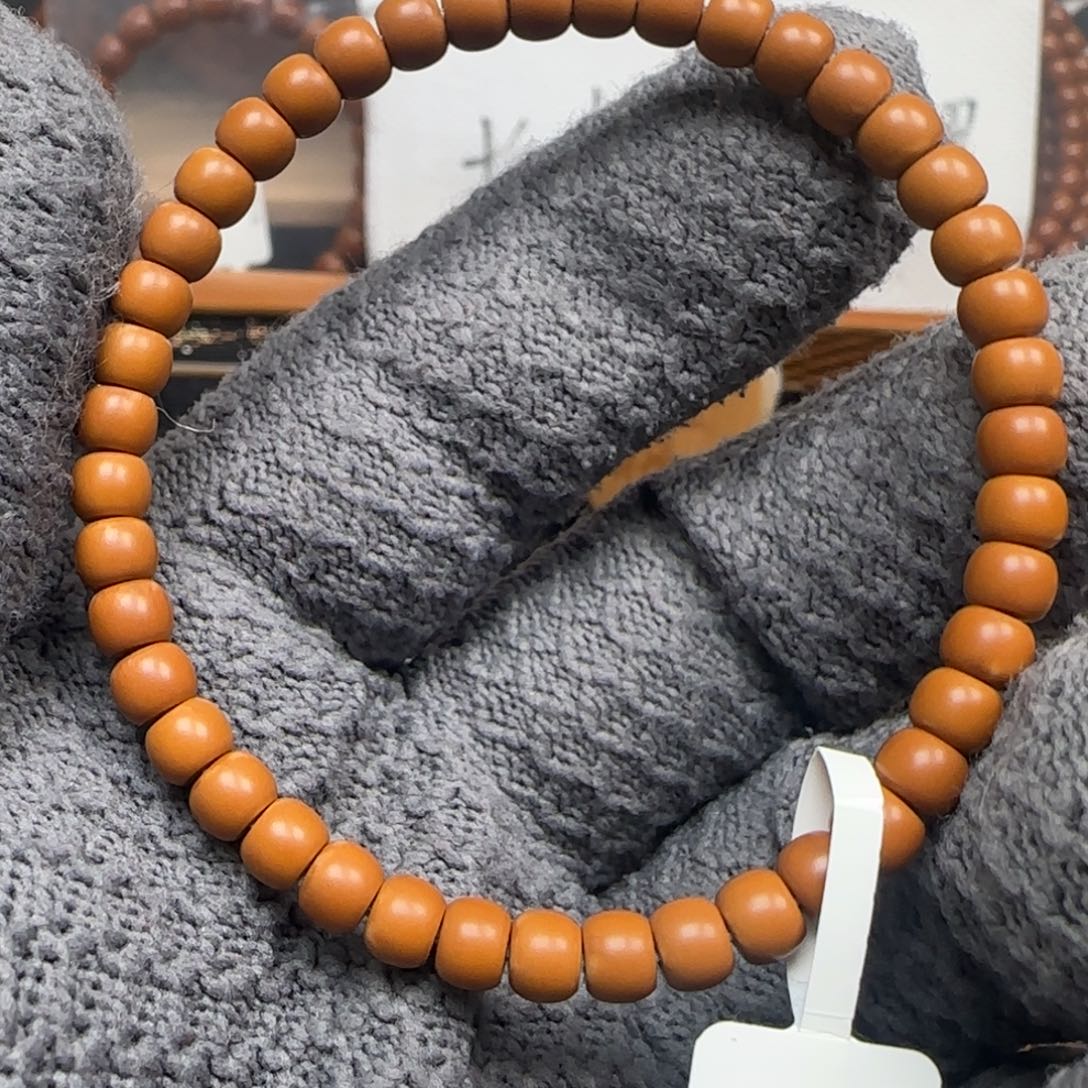 橄榄核手串老挝单圈微花极限弧5.4福利