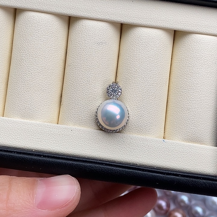 颈饰淡水珍珠银S925镶嵌