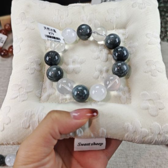 烟晶手链银S925镶嵌