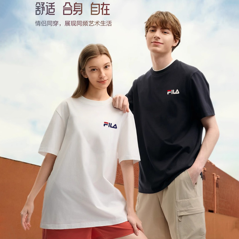 高版本纯棉短袖T恤男女同款2025新款体恤圆领宽松上衣休闲运动ins