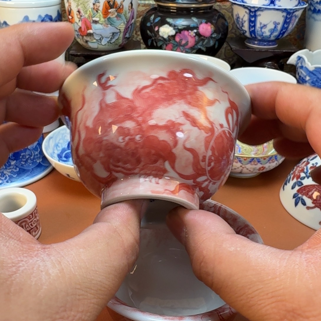 亮***哥陶杯子景德镇全手工手绘陶瓷