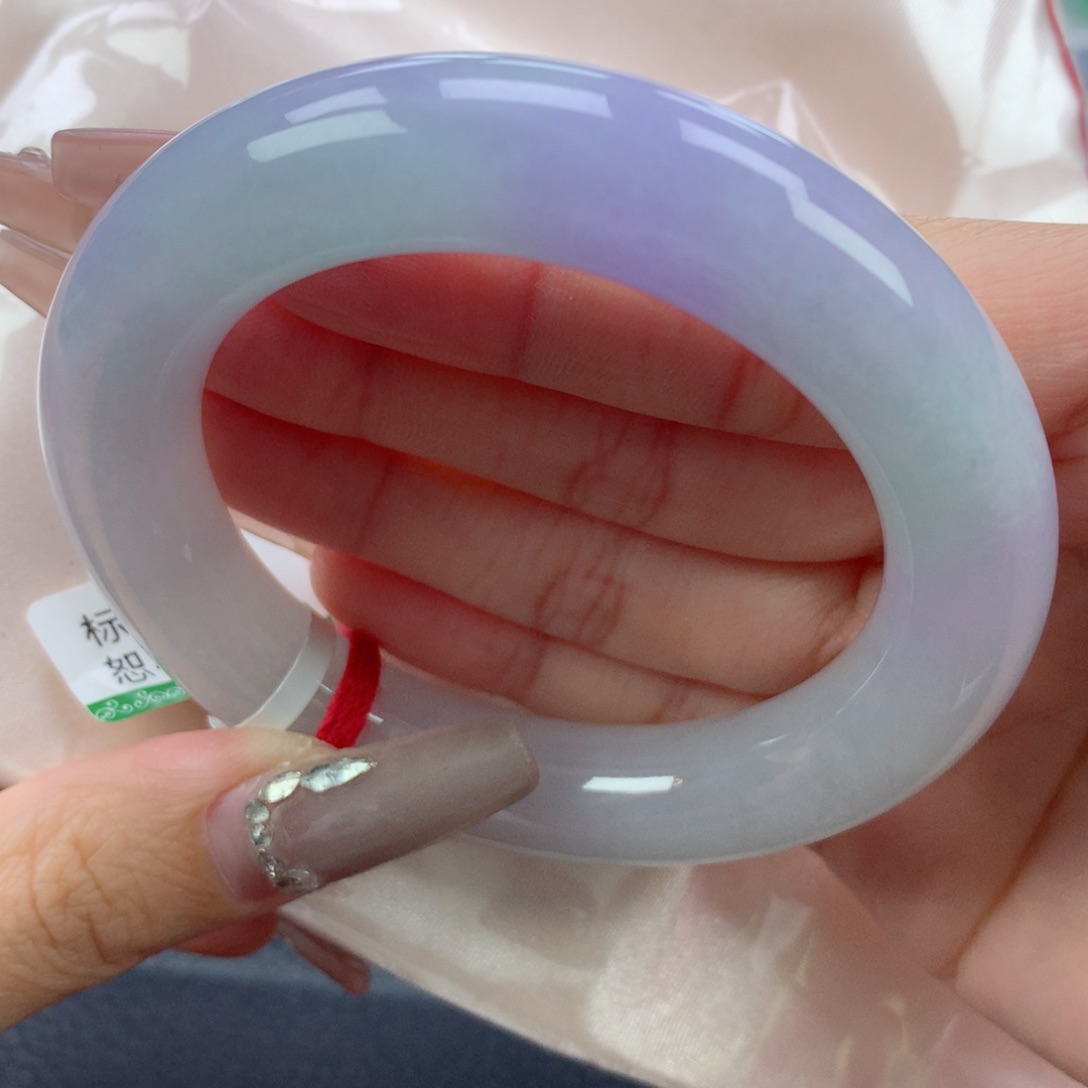 翡翠手镯未镶嵌53.7胖嘟嘟大胖圆条