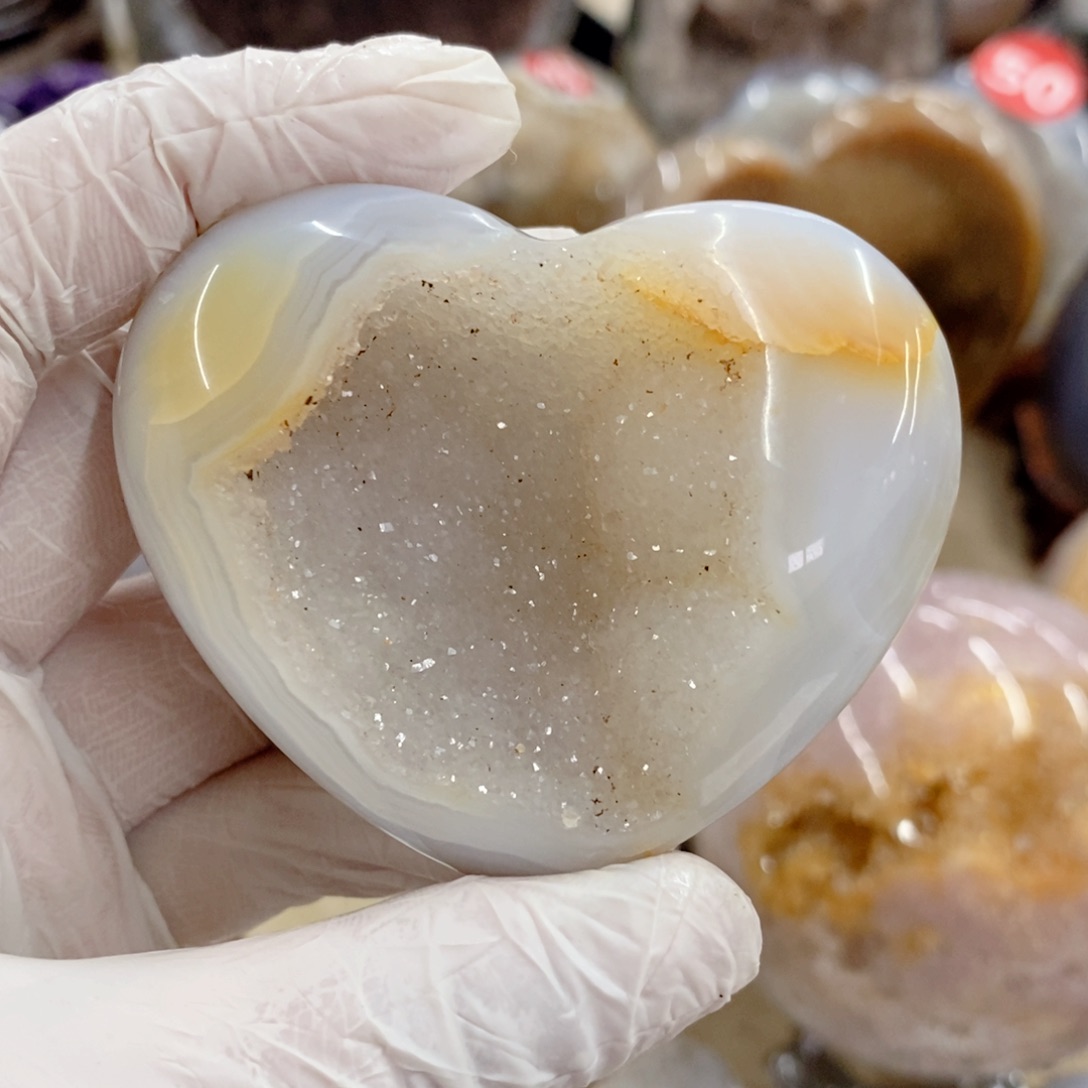 水晶天然水晶摆件9K金镶嵌