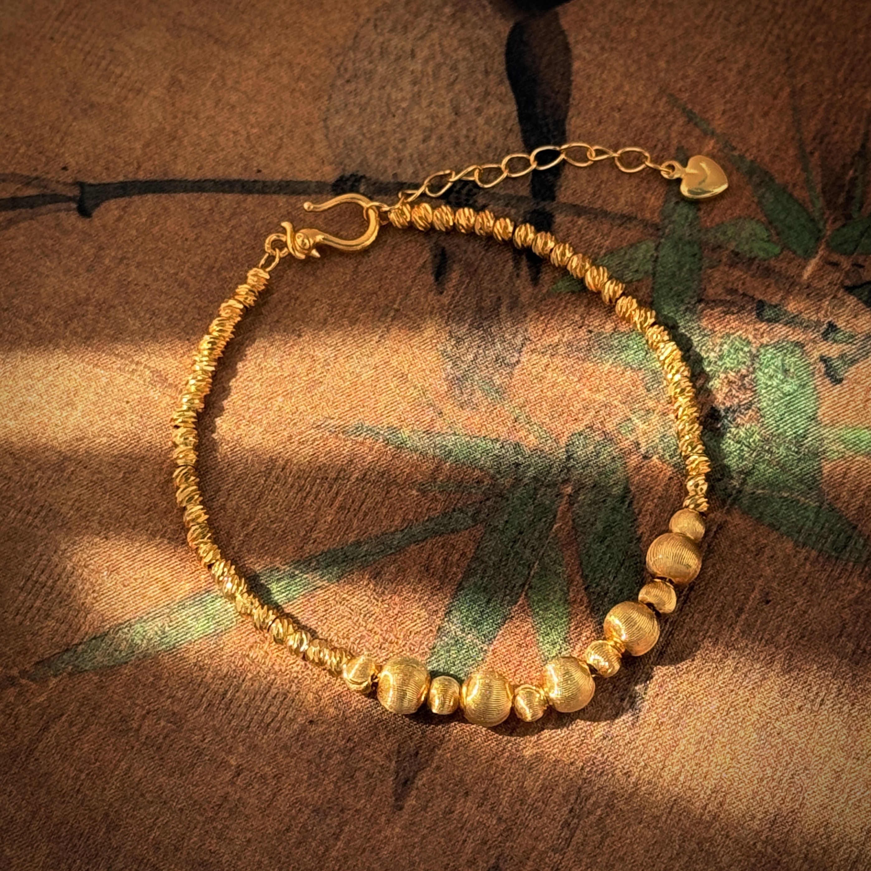 铜合金手链 猫眼车花转运珠手链 SL01