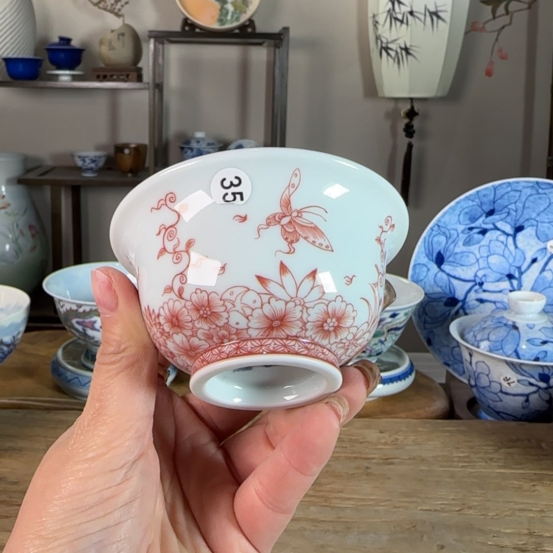 杯景德镇陶瓷柴烧多人