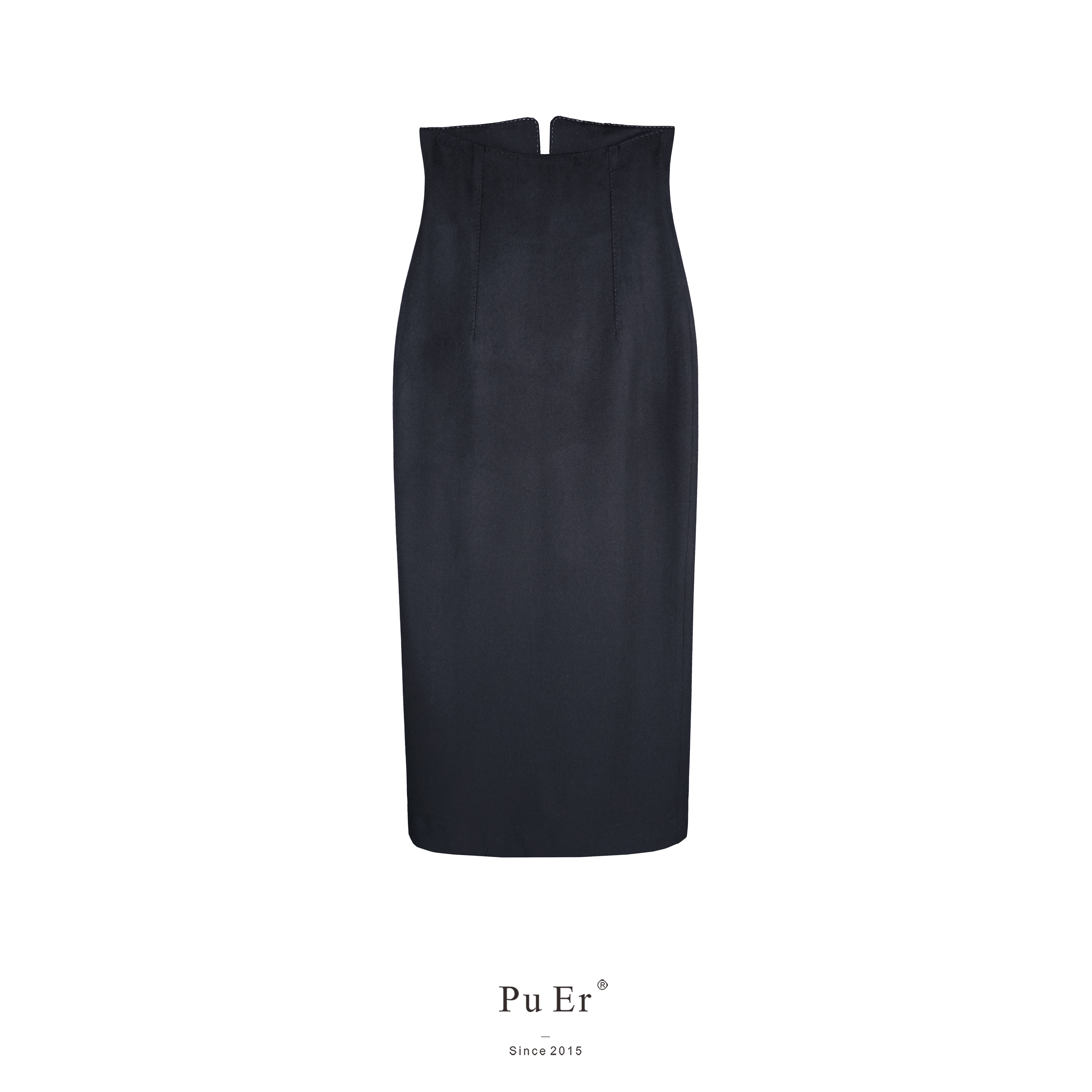 【知白守黑】超高腰全羊毛花瓶长裙