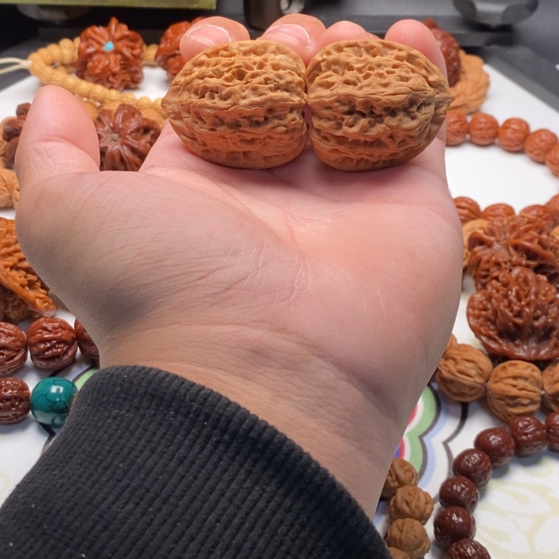 文玩核桃把件36.5全品佛肚