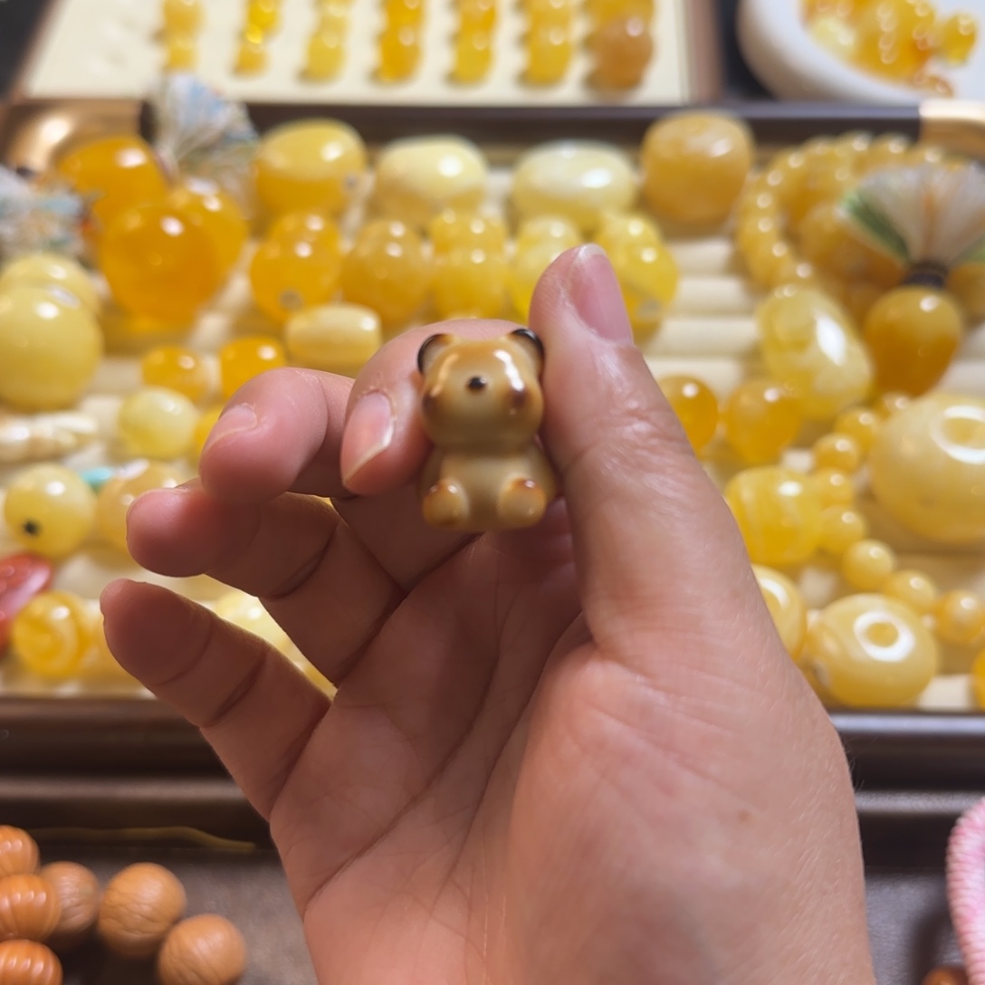 吊坠菩提根/象牙果小熊
