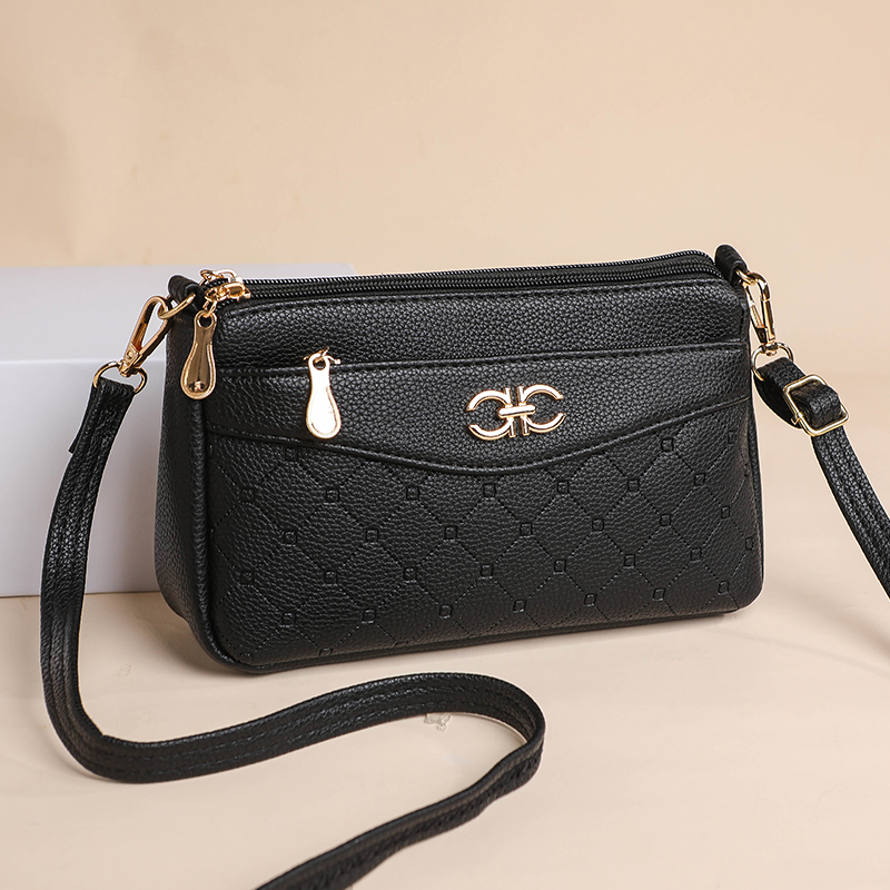 【长23*宽6*高13】中年妈妈斜挎包时尚百搭手机零钱包大容量小方包