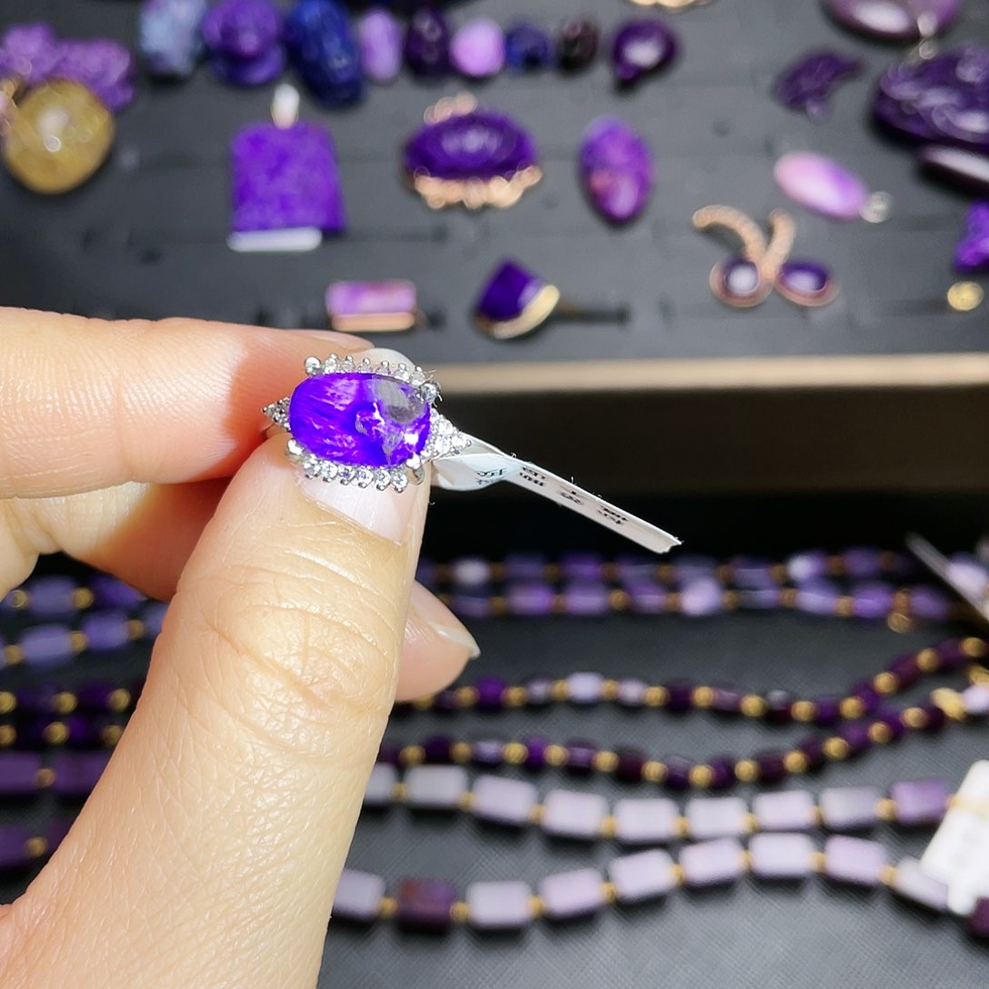 苏纪石（舒俱来）戒指银S925镶嵌