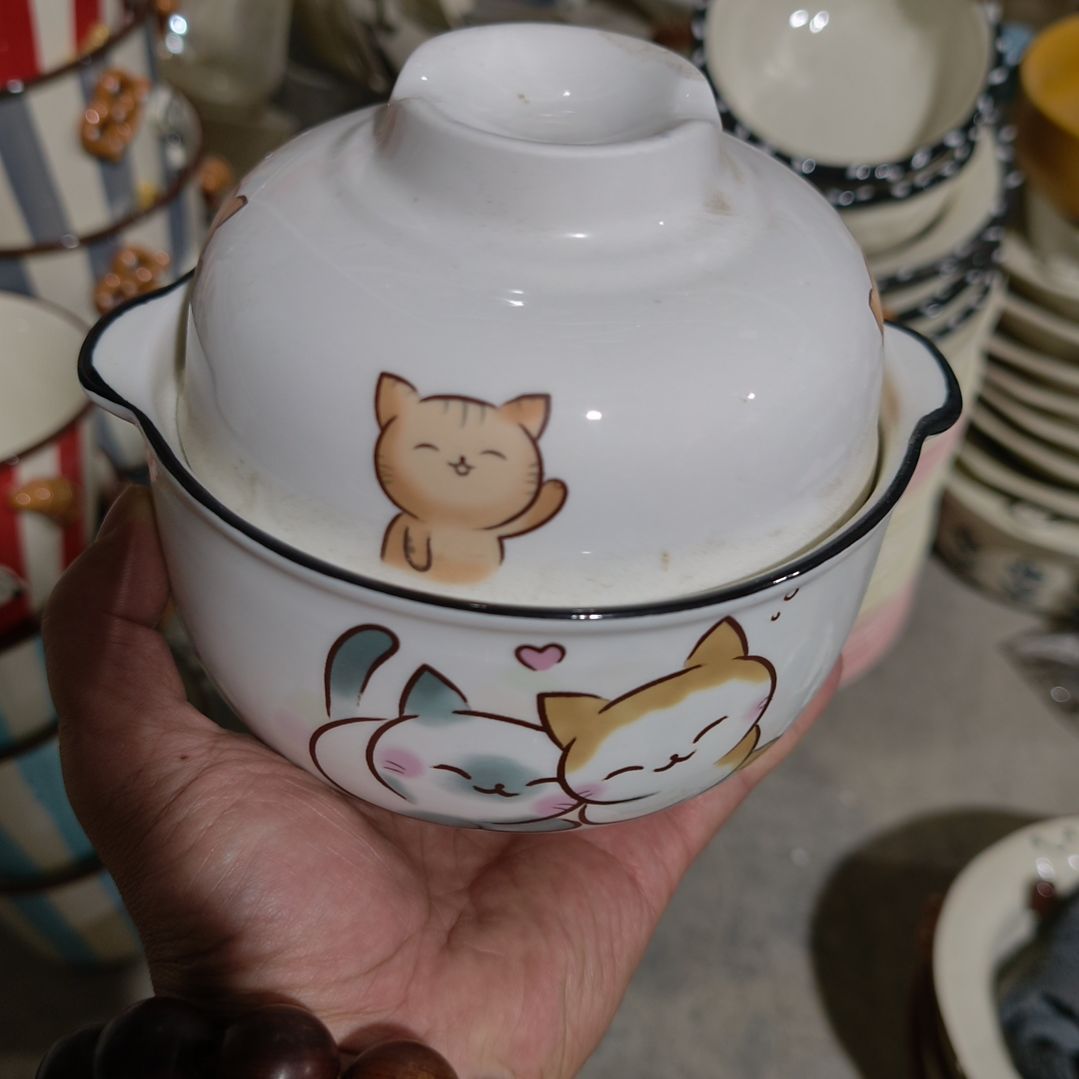 瓷瑕疵陶瓷介意不拍泡面碗