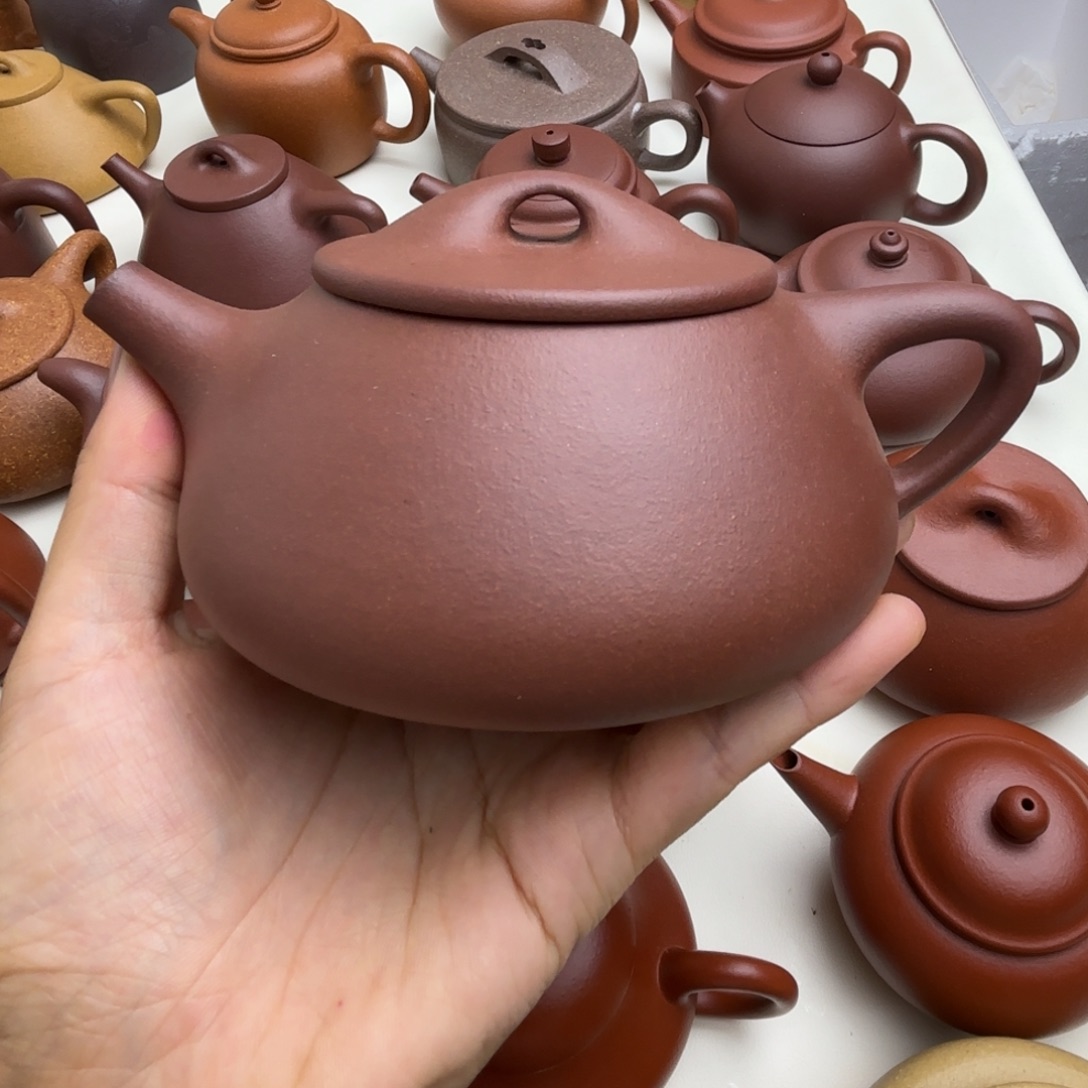 茶壶紫砂紫泥景舟310cc微瑕