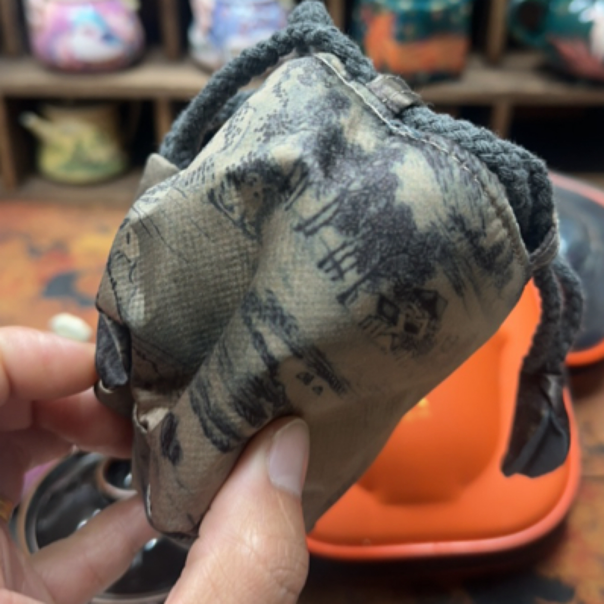 便携旅行茶具收纳袋复古加厚茶杯袋户外茶事包