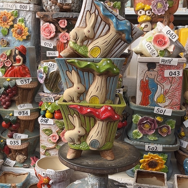 粗陶材质多肉花盆