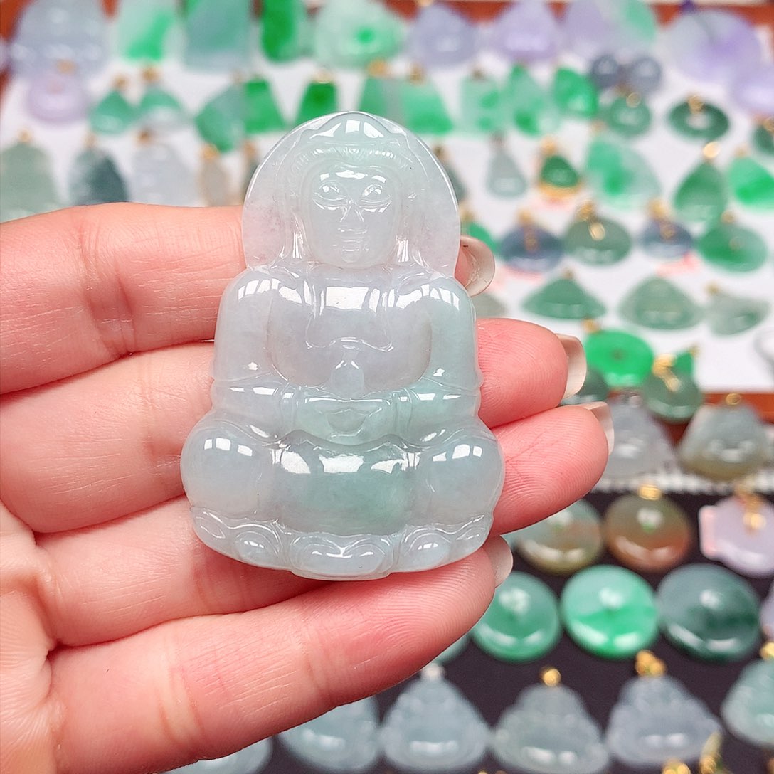 翡翠颈饰未镶嵌天然翡翠A货