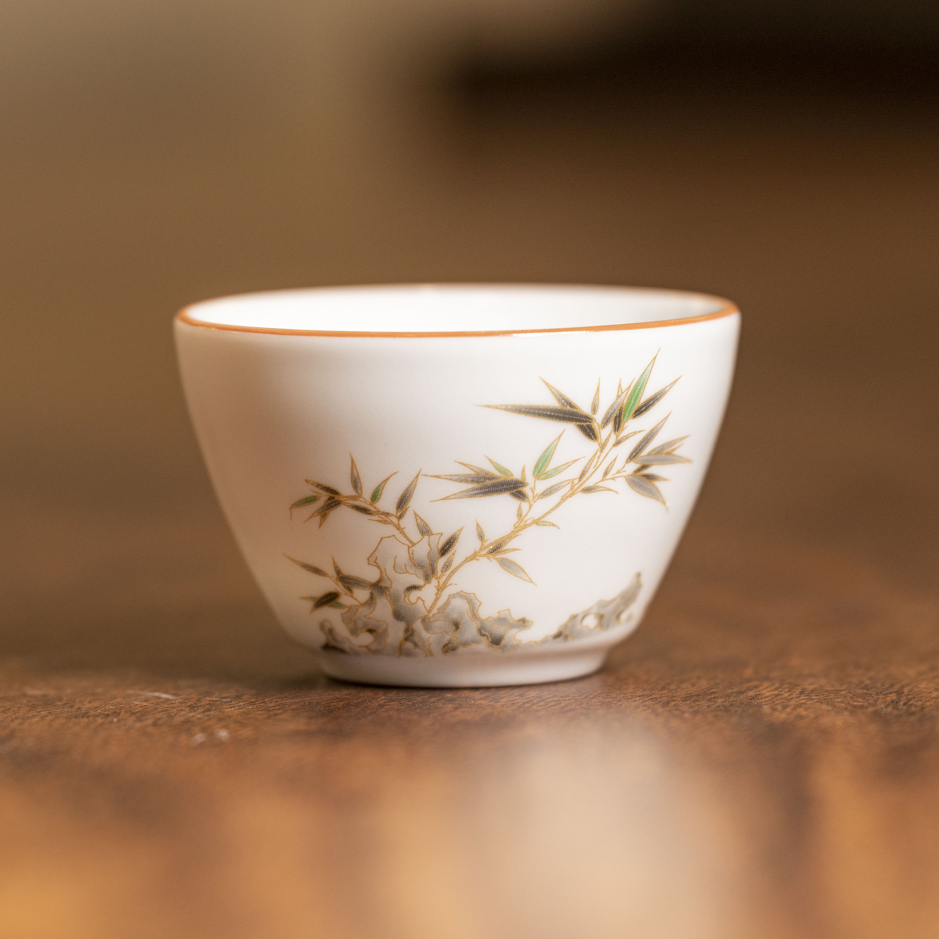 129号—汝窑竹报平安高颜值主人杯