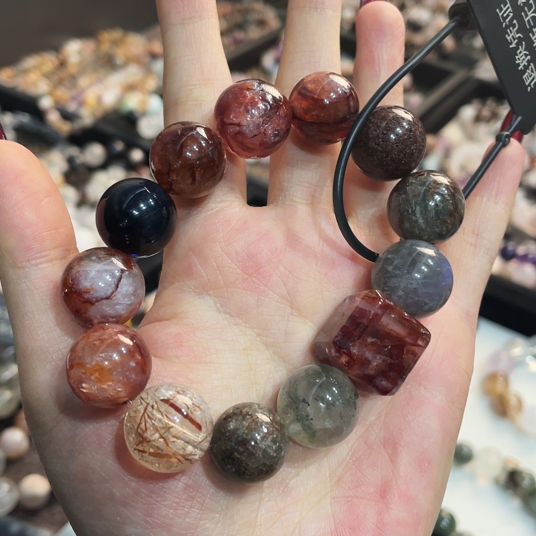 未镶嵌手链水晶红