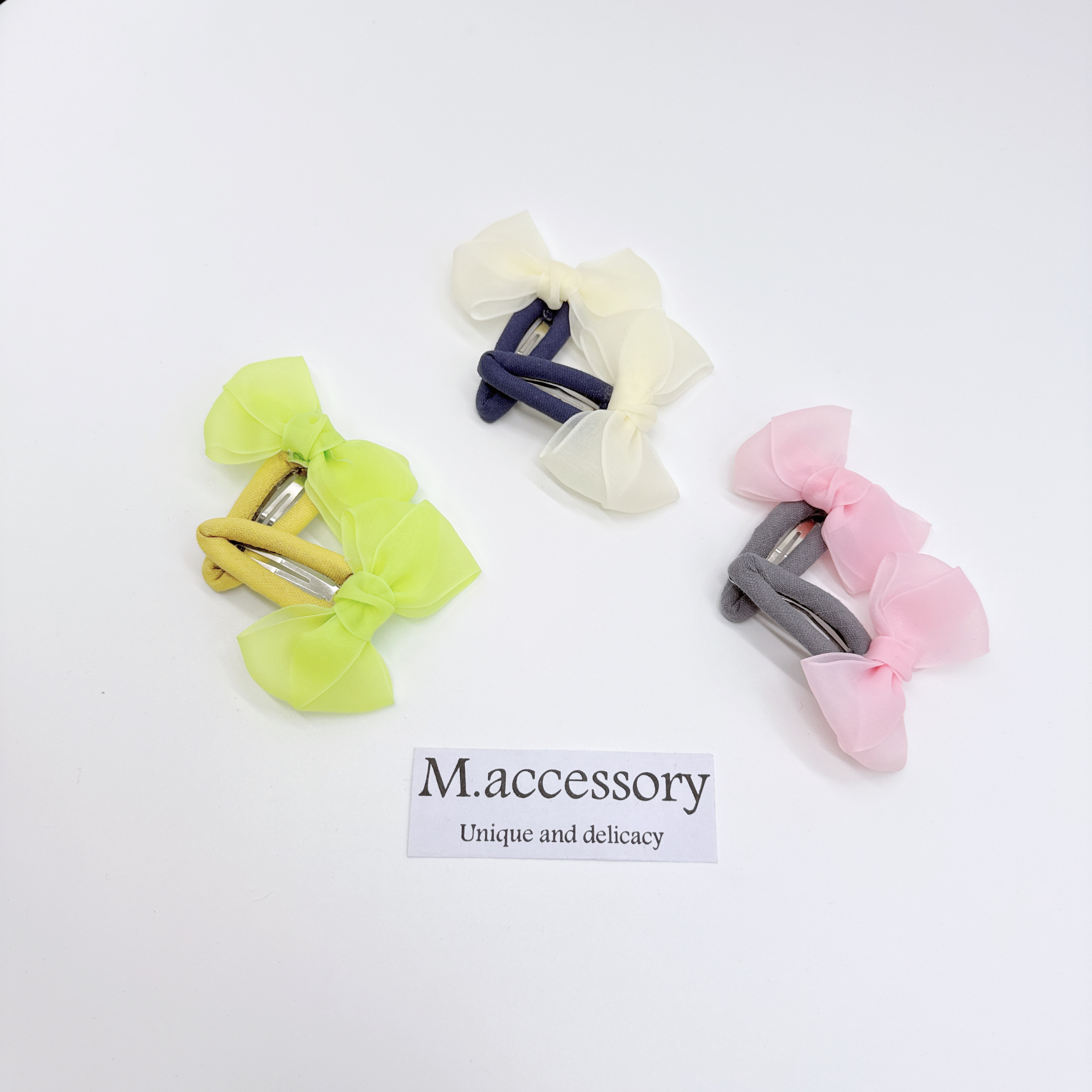 Mi33  布艺蝴蝶结BB夹 Y68058O3-3