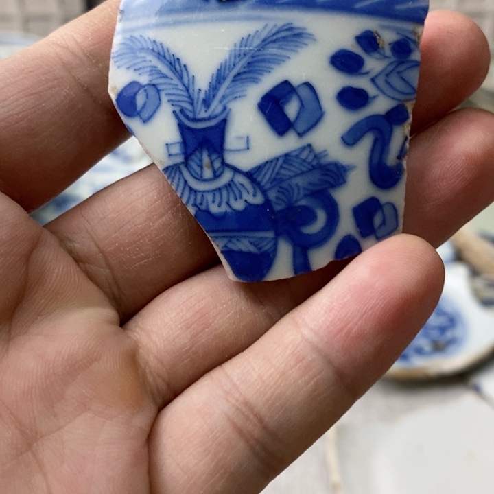 瓷片现代瓷器青花瓷片