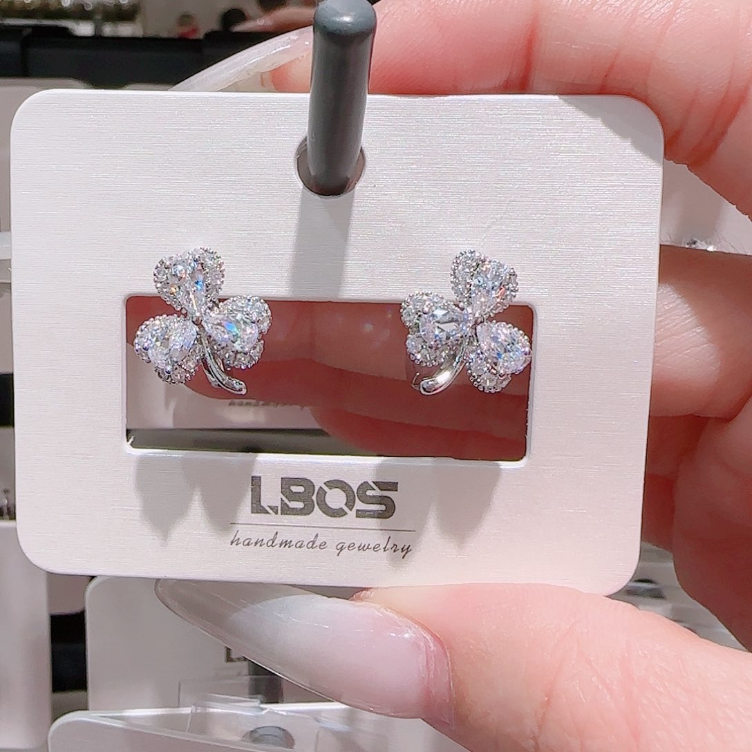 锆石铜合金925银耳环