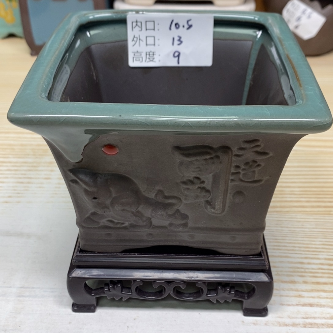 紫砂陶瓷花盆浮力