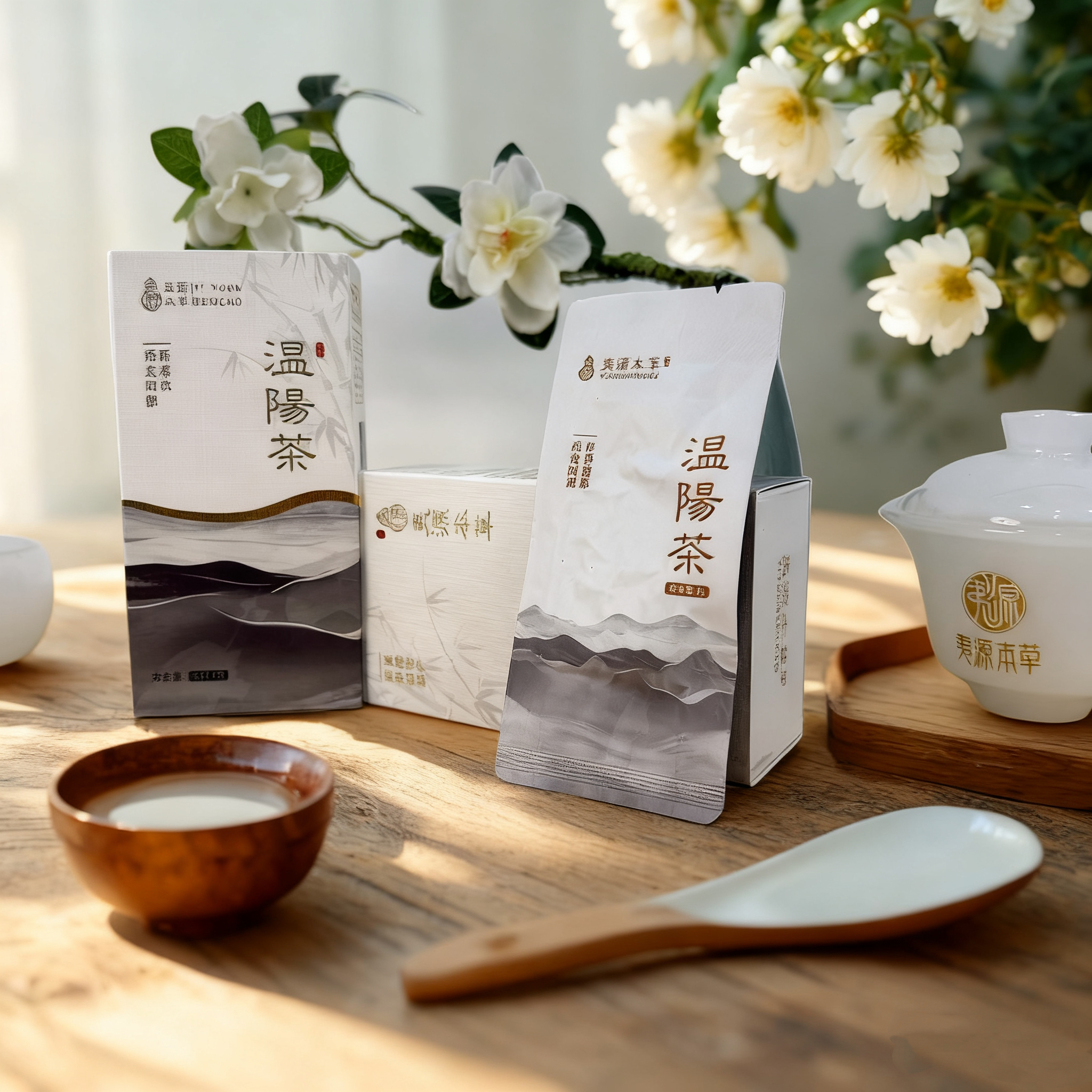 夷源本草草本（人参、肉苁蓉、黄精、枸杞、灵芝、杜仲叶）温阳茶