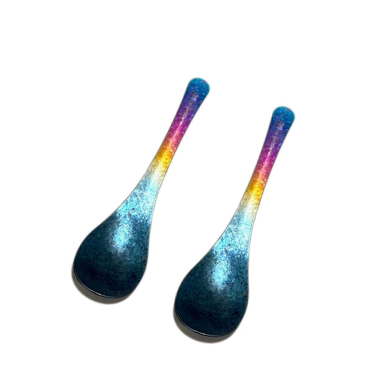 【总裁专场】希乐纯钛筷子简约餐具抑菌多色轻奢防霉勺子2支礼盒