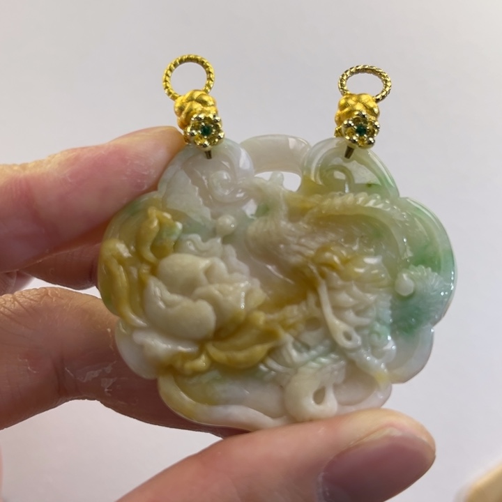 翡翠吊坠(赠链)未镶嵌代编织