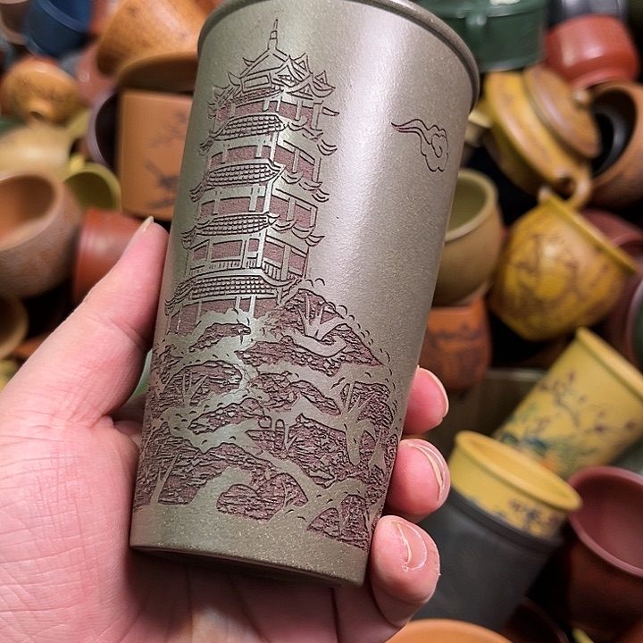 紫砂茶杯全手工紫砂主人杯