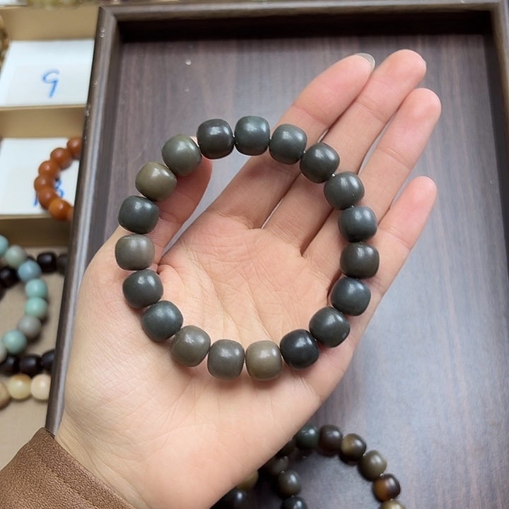 幕***人手串菩提根/象牙果卡13手工干磨桶