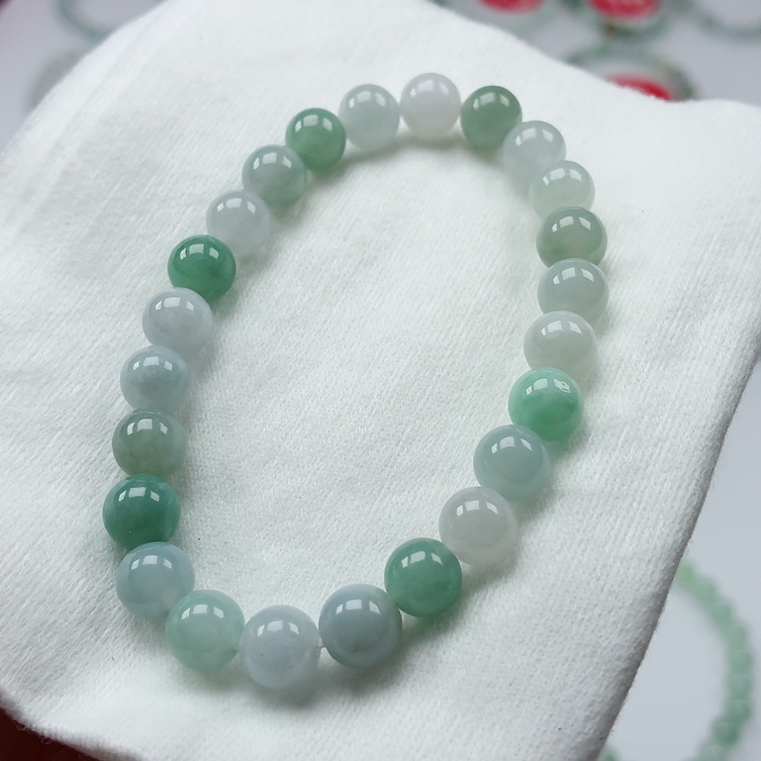 翡翠未镶嵌手链卡7.6（货中）