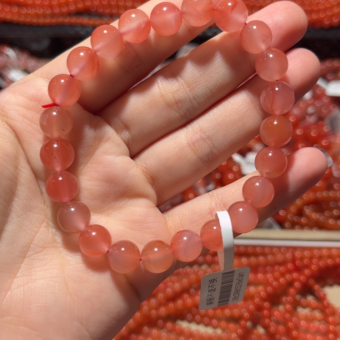 南红玛瑙未镶嵌手链