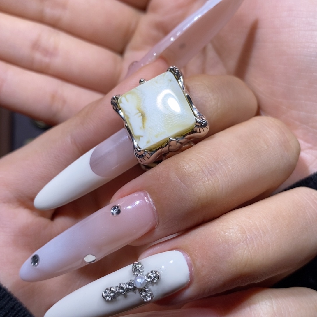 琥珀银S925镶嵌戒指