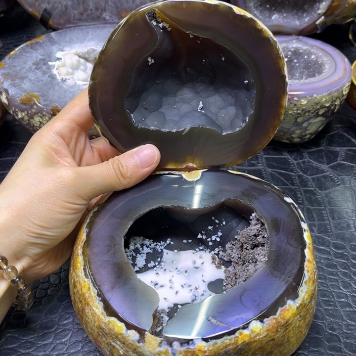 水晶珠宝半成品未镶嵌奇石黑盆