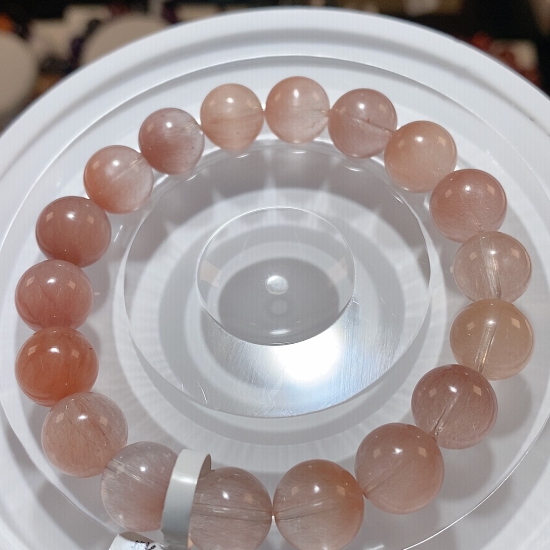 水晶手链未镶嵌F粉兔毛10.5