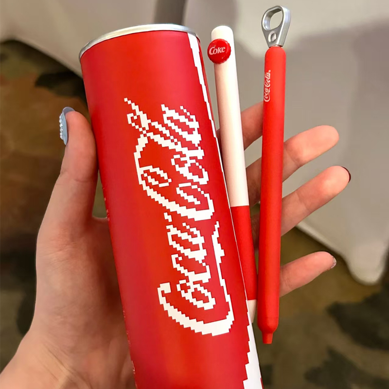 【可口可乐桶装】KACO可口可乐联名可乐熊中性笔拉环笔创意高颜值